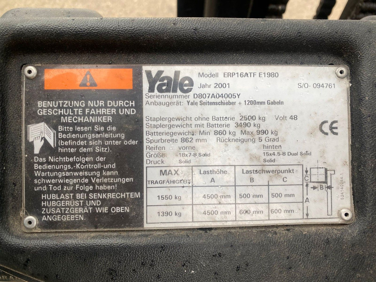Yale Stapler ERP16ATF E1980 48Volt 1550kg - Electrostivuitor: Foto 2 Yale Stapler ERP16ATF E1980 48Volt 1550kg - Electrostivuitor: Foto 2