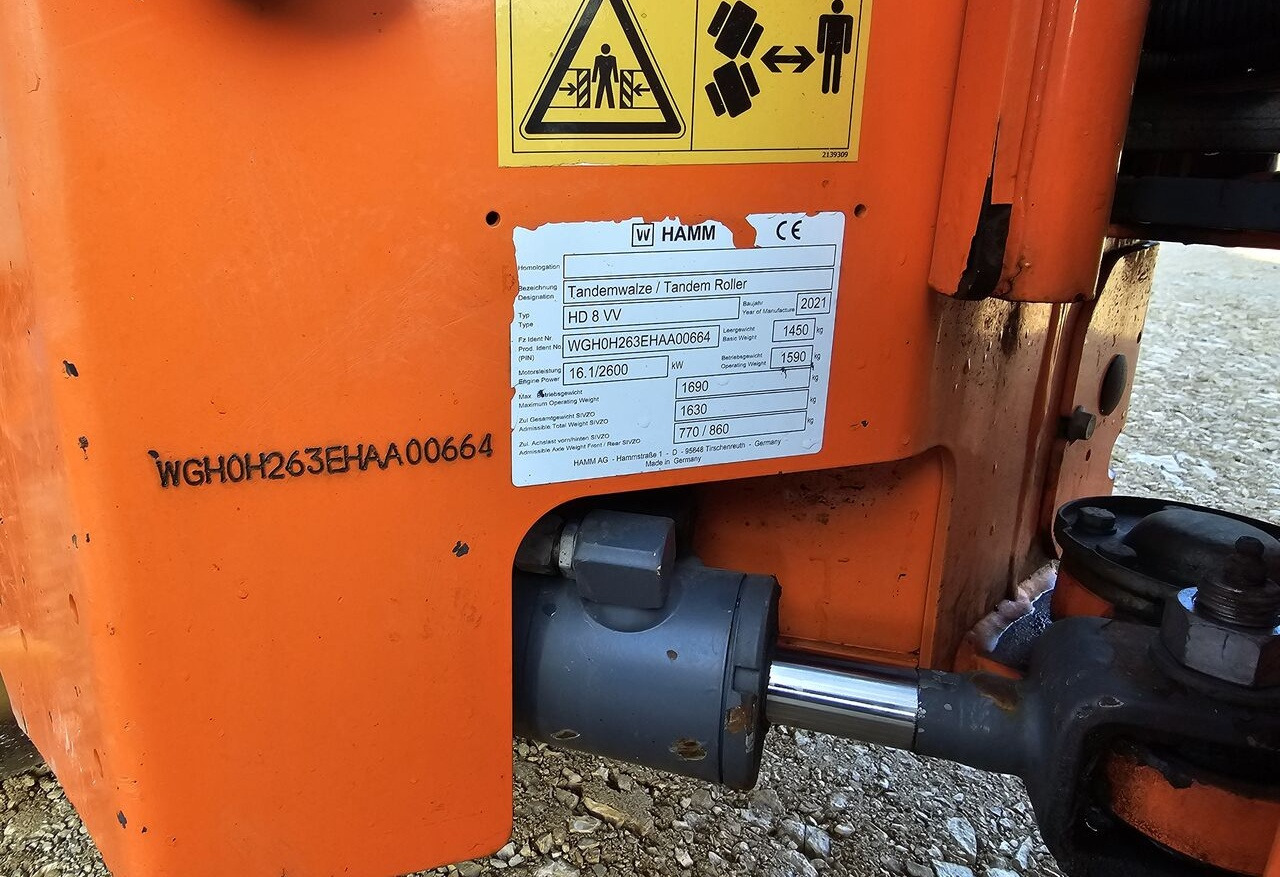 Hamm HD8 VV / 2021 / 1590KG / 307MH / TOP - Mini cilindru compactor: Foto 5 Hamm HD8 VV / 2021 / 1590KG / 307MH / TOP - Mini cilindru compactor: Foto 5