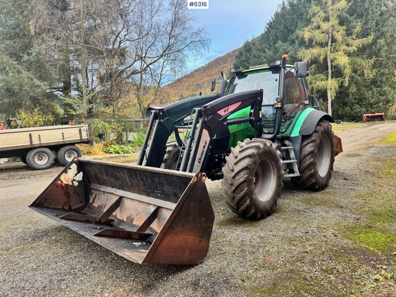 Leasing de  1999 Deutz Agrotron 150 w/ bucket and Front loader from 2020. 1999 Deutz Agrotron 150 w/ bucket and Front loader from 2020.: Foto 8