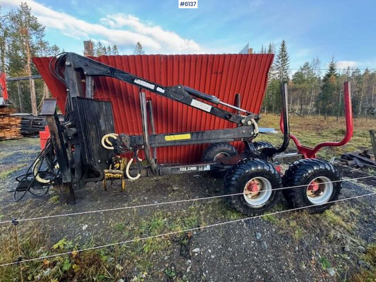 Igland timber trailer with E07 crane - Remorcă transport busteni: Foto 1 Igland timber trailer with E07 crane - Remorcă transport busteni: Foto 1