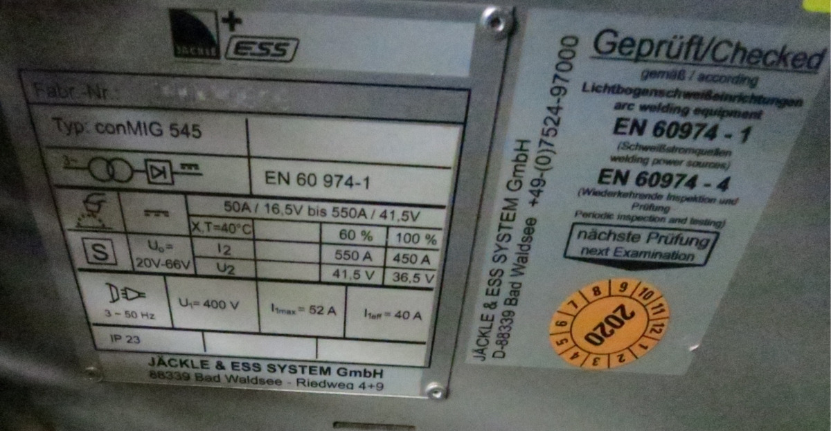 Jaeckle conMIG 545 - Echipamente pentru sudare: Foto 3 Jaeckle conMIG 545 - Echipamente pentru sudare: Foto 3