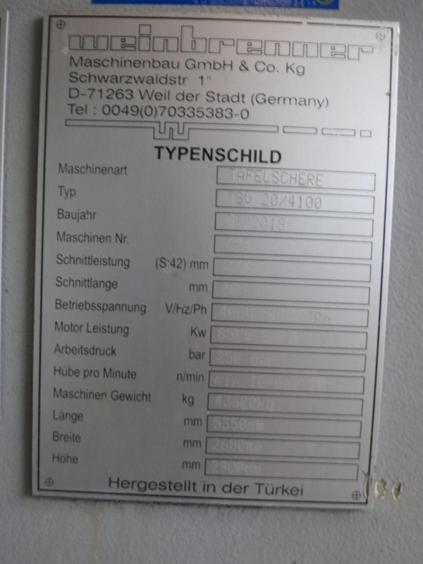 Weinbrenner TSV204100 - Utilaj prelucrare metal: Foto 3 Weinbrenner TSV204100 - Utilaj prelucrare metal: Foto 3