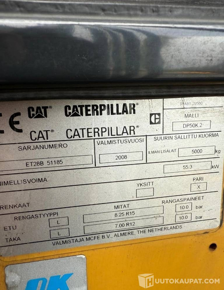 Cat DP50K2, 2008, 6 077 h Trukki, Lempäälä - Stivuitor diesel: Foto 2 Cat DP50K2, 2008, 6 077 h Trukki, Lempäälä - Stivuitor diesel: Foto 2