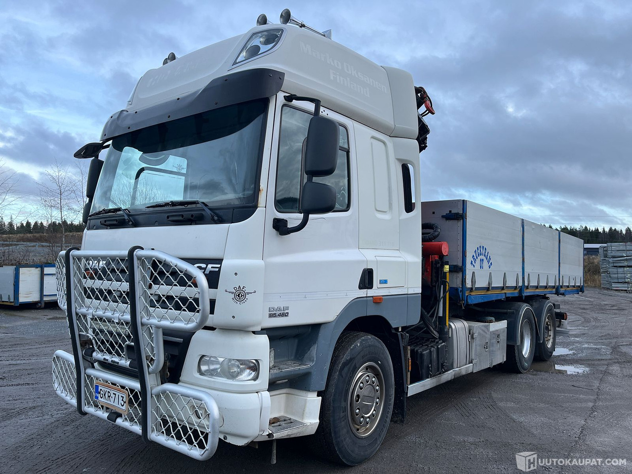 Daf CF85.460 FAN, 2013, Kangasala - Camion platformă, Camion cu macara: Foto 1 Daf CF85.460 FAN, 2013, Kangasala - Camion platformă, Camion cu macara: Foto 1