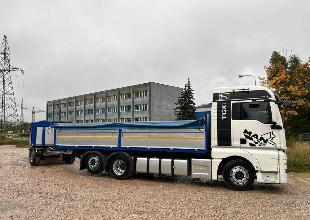 MAN TGX Tandem 1m burty TOP KOMPLET / ALUFELGI / zarejestrowany gotowy do pracy / przyczepa 18t / FULL OPCJA / 26.420 26.460 26.500 26.400 26.440 26.480 26.510 460 500 - Camion platformă: Foto 2 MAN TGX Tandem 1m burty TOP KOMPLET / ALUFELGI / zarejestrowany gotowy do pracy / przyczepa 18t / FULL OPCJA / 26.420 26.460 26.500 26.400 26.440 26.480 26.510 460 500 - Camion platformă: Foto 2