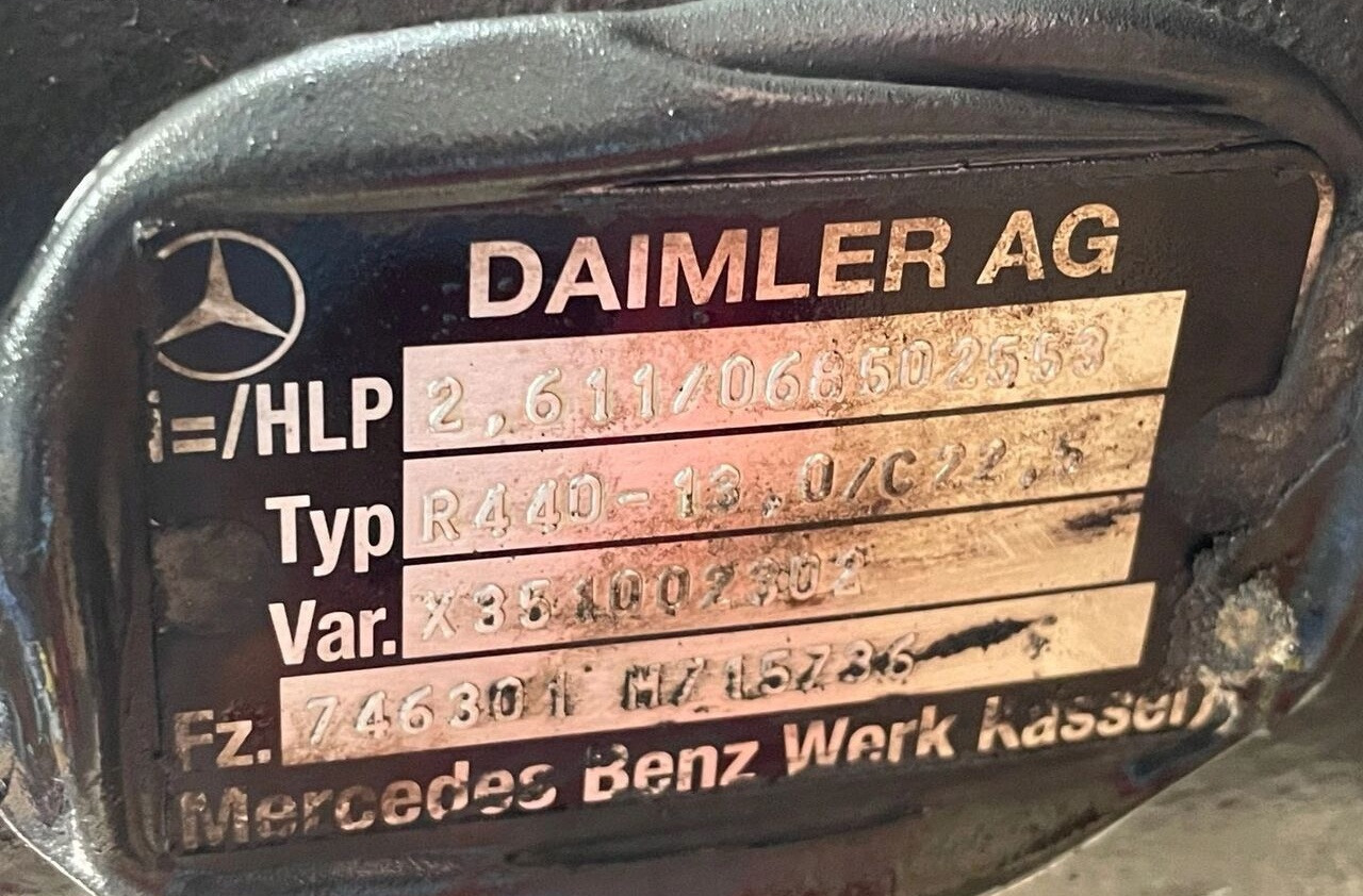 Mercedes-Benz ACTROS MP 4 2,611 R440-13 truck - Axă spate pentru Camion: Foto 3 Mercedes-Benz ACTROS MP 4 2,611 R440-13 truck - Axă spate pentru Camion: Foto 3