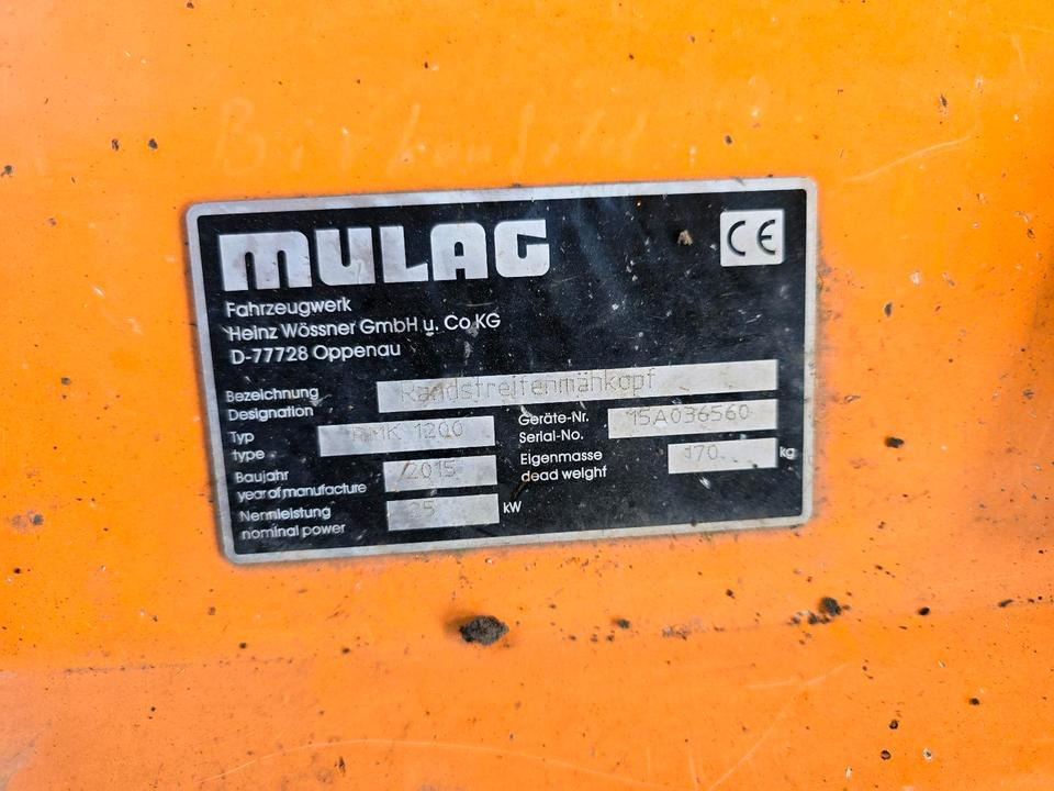 Mulag RMK 1200 BJ. 2015 Randstreifenmäher Böschungsmäher Böschungsmulcher für FME 600 700 MKM FMK Unimog 405 424 427 U 300 400 500 430 - Tocător lateral: Foto 4 Mulag RMK 1200 BJ. 2015 Randstreifenmäher Böschungsmäher Böschungsmulcher für FME 600 700 MKM FMK Unimog 405 424 427 U 300 400 500 430 - Tocător lateral: Foto 4