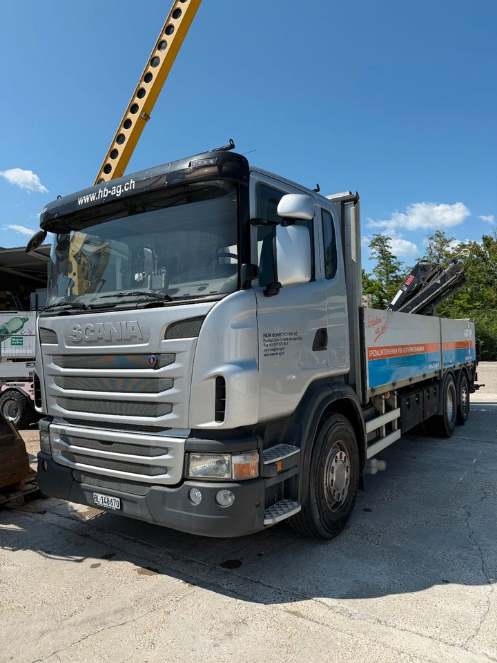 Scania G440 Brücke mit Ladekran - Camion platformă, Camion cu macara: Foto 2 Scania G440 Brücke mit Ladekran - Camion platformă, Camion cu macara: Foto 2