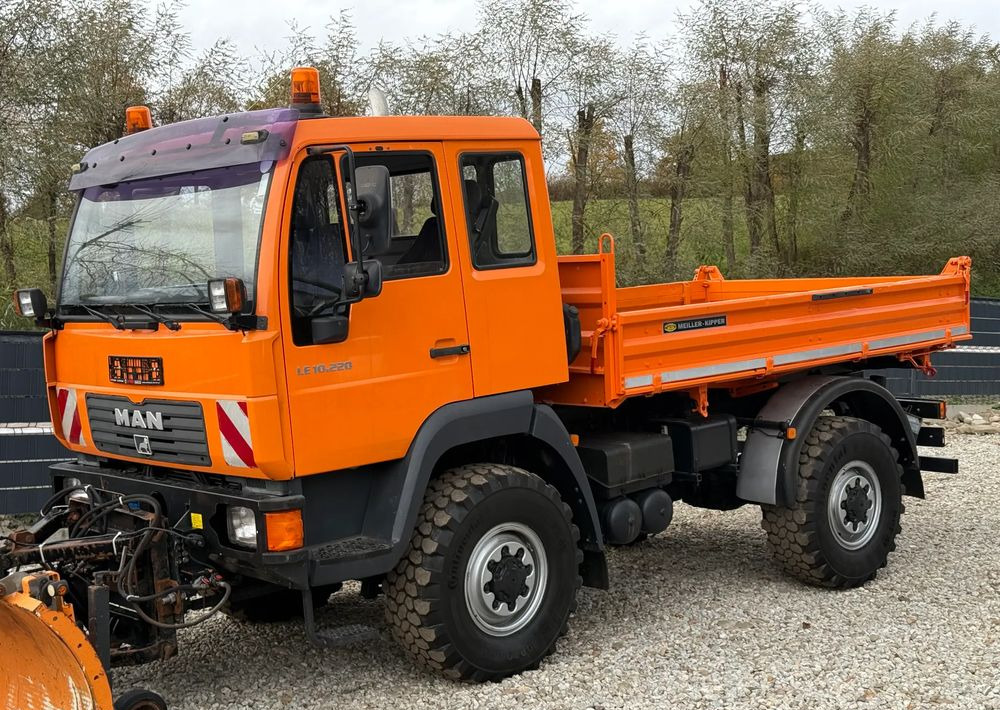 MAN * MAN 10-220 * Pług * Kiper Wywrotka Meiller * 4x4 * Zimowe Utrzymanie * Unimog * - Camion basculantă: Foto 3 MAN * MAN 10-220 * Pług * Kiper Wywrotka Meiller * 4x4 * Zimowe Utrzymanie * Unimog * - Camion basculantă: Foto 3