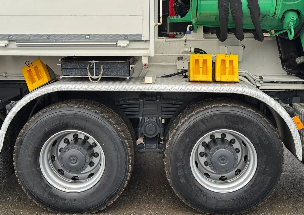 Camion platformă, Camion cu macara Mercedes-Benz * HDS Palfinger 150002 + FLY JIB PJ 170 * Mercedes Actros 8x6 * Dźwig * 40 TON * Wyciągarka * 35 Metrów * Kosz *: Foto 15