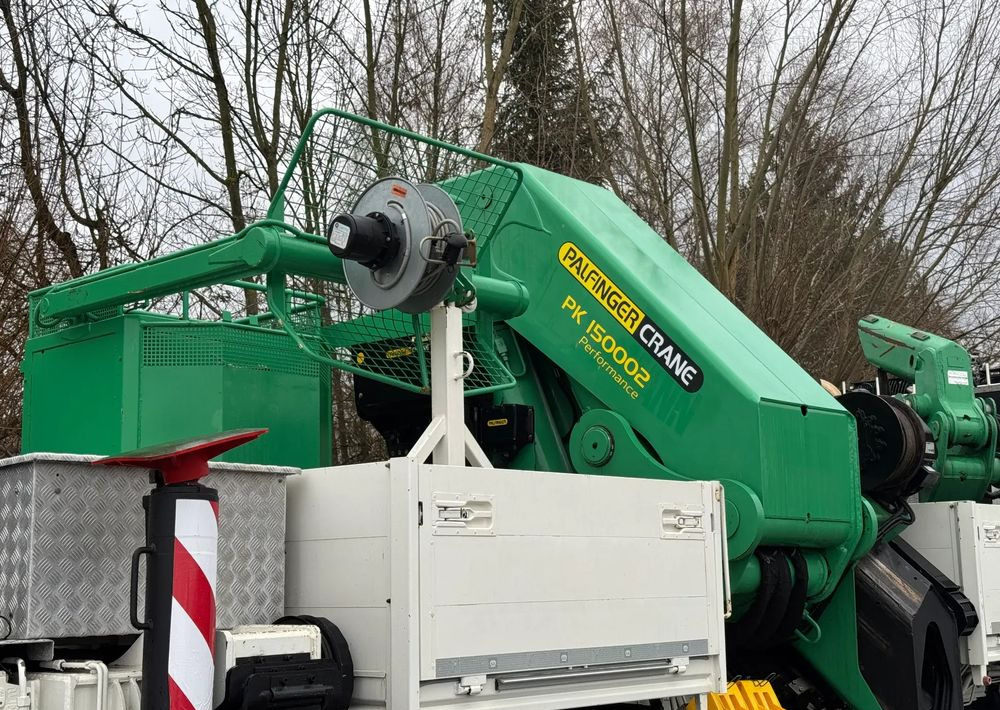 Camion platformă, Camion cu macara Mercedes-Benz * HDS Palfinger 150002 + FLY JIB PJ 170 * Mercedes Actros 8x6 * Dźwig * 40 TON * Wyciągarka * 35 Metrów * Kosz *: Foto 18