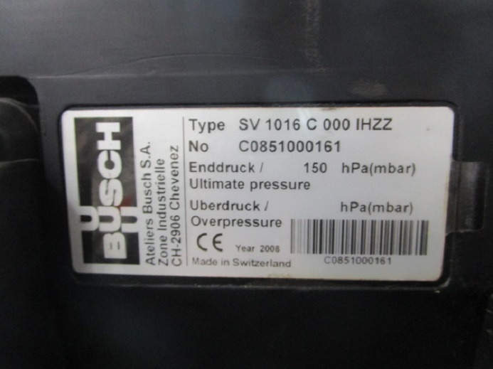 KOMPRESSOR BUSCH SV 1016 C 000 IHZZ - Piesă de schimb pentru Mașină de tipar: Foto 5 KOMPRESSOR BUSCH SV 1016 C 000 IHZZ - Piesă de schimb pentru Mașină de tipar: Foto 5
