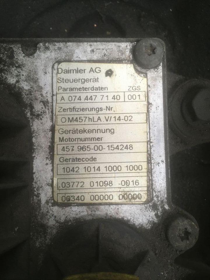Mercedes-Benz Mercedes Motor OM 457 HLA 457HLA Euro 5 Citaro LE Bj. 2008 457.965  - Motor pentru Autobuz: Foto 4 Mercedes-Benz Mercedes Motor OM 457 HLA 457HLA Euro 5 Citaro LE Bj. 2008 457.965  - Motor pentru Autobuz: Foto 4