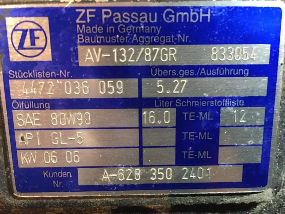 Axă spate pentru Autobuz ZF Hinterachse Axis ZF AV132/87 5,27 Mercedes Citaro Setra 4472036059: Foto 7