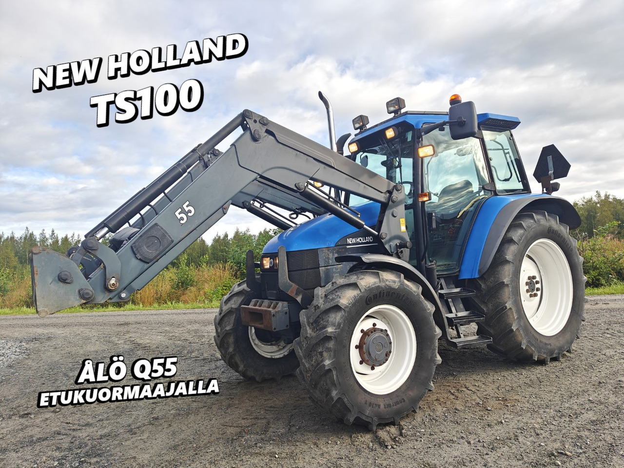 New Holland TS100, ES vaihteisto, ilmastointi, etukuormaaja Ålö Q55, katso video! - Tractor agricol: Foto 1 New Holland TS100, ES vaihteisto, ilmastointi, etukuormaaja Ålö Q55, katso video! - Tractor agricol: Foto 1