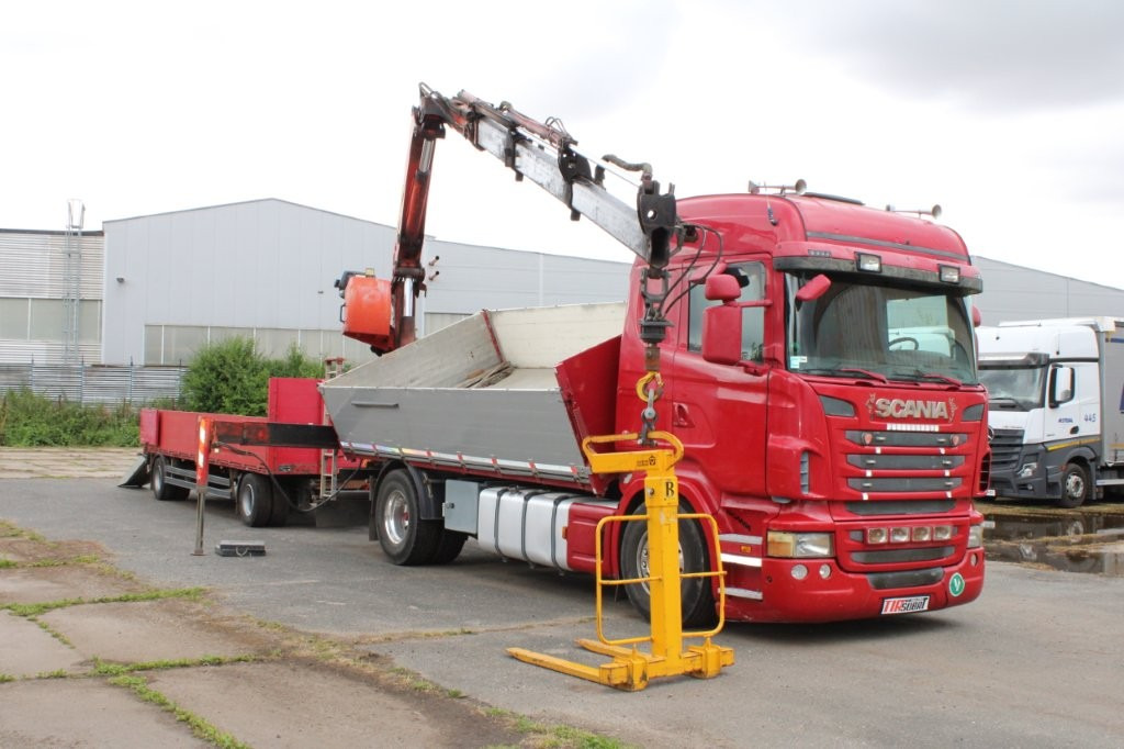 SCANIA R480 PALFINGER PK16000, EURO 5, CRANE FORKS - Camion basculantă, Camion cu macara: Foto 1 SCANIA R480 PALFINGER PK16000, EURO 5, CRANE FORKS - Camion basculantă, Camion cu macara: Foto 1