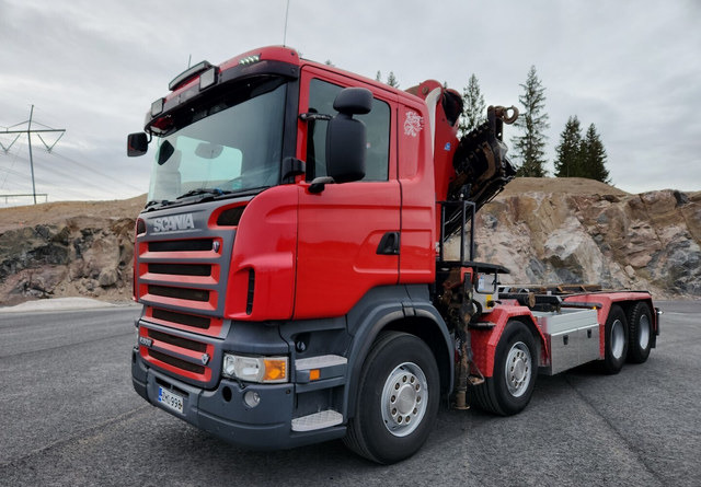Scania R500 V8 8x4 - Camion cu sistem de cablu, Camion cu macara: Foto 1 Scania R500 V8 8x4 - Camion cu sistem de cablu, Camion cu macara: Foto 1