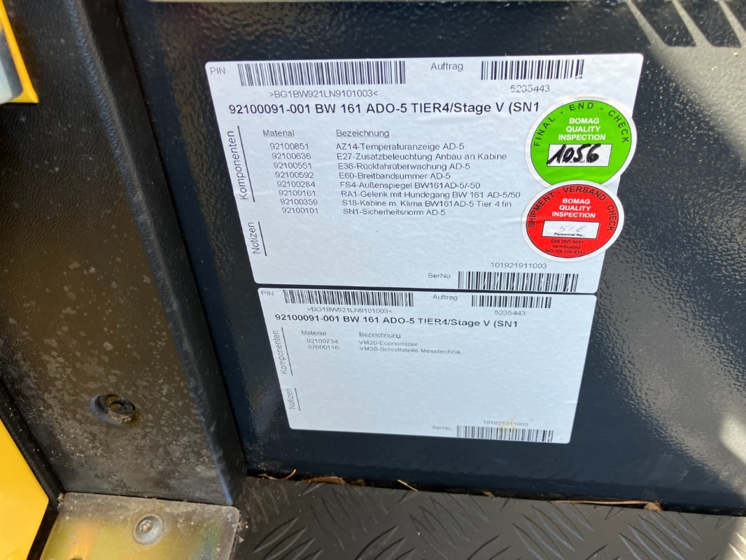 BOMAG DE BW 161 ADO-5 STage V/Tier 4f - Cilindru compactor pentru asfalt: Foto 3 BOMAG DE BW 161 ADO-5 STage V/Tier 4f - Cilindru compactor pentru asfalt: Foto 3
