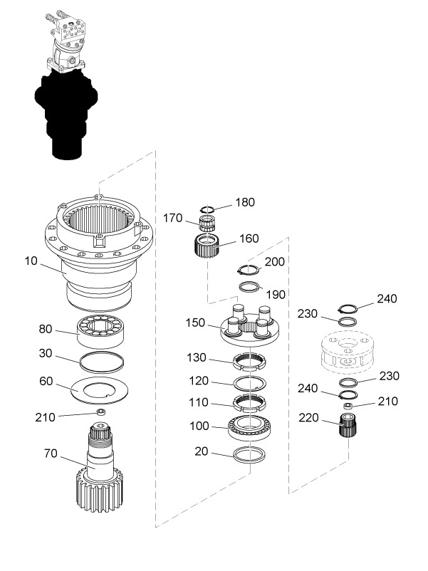 Sennebogen ZF DR250 053017 and ZF DR350 250184 slewing gear - Reductor de rotire pentru Excavator pentru manipulare de materiale: Foto 2 Sennebogen ZF DR250 053017 and ZF DR350 250184 slewing gear - Reductor de rotire pentru Excavator pentru manipulare de materiale: Foto 2
