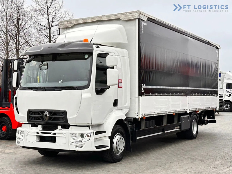 Renault Midlum 250 Renault D 250 / AUTOMATIC / 4X2 / 18 PALLETS / TAIL LIFT / SIDE BOARDS / curtainsider truck - Camion cu prelată: Foto 2 Renault Midlum 250 Renault D 250 / AUTOMATIC / 4X2 / 18 PALLETS / TAIL LIFT / SIDE BOARDS / curtainsider truck - Camion cu prelată: Foto 2