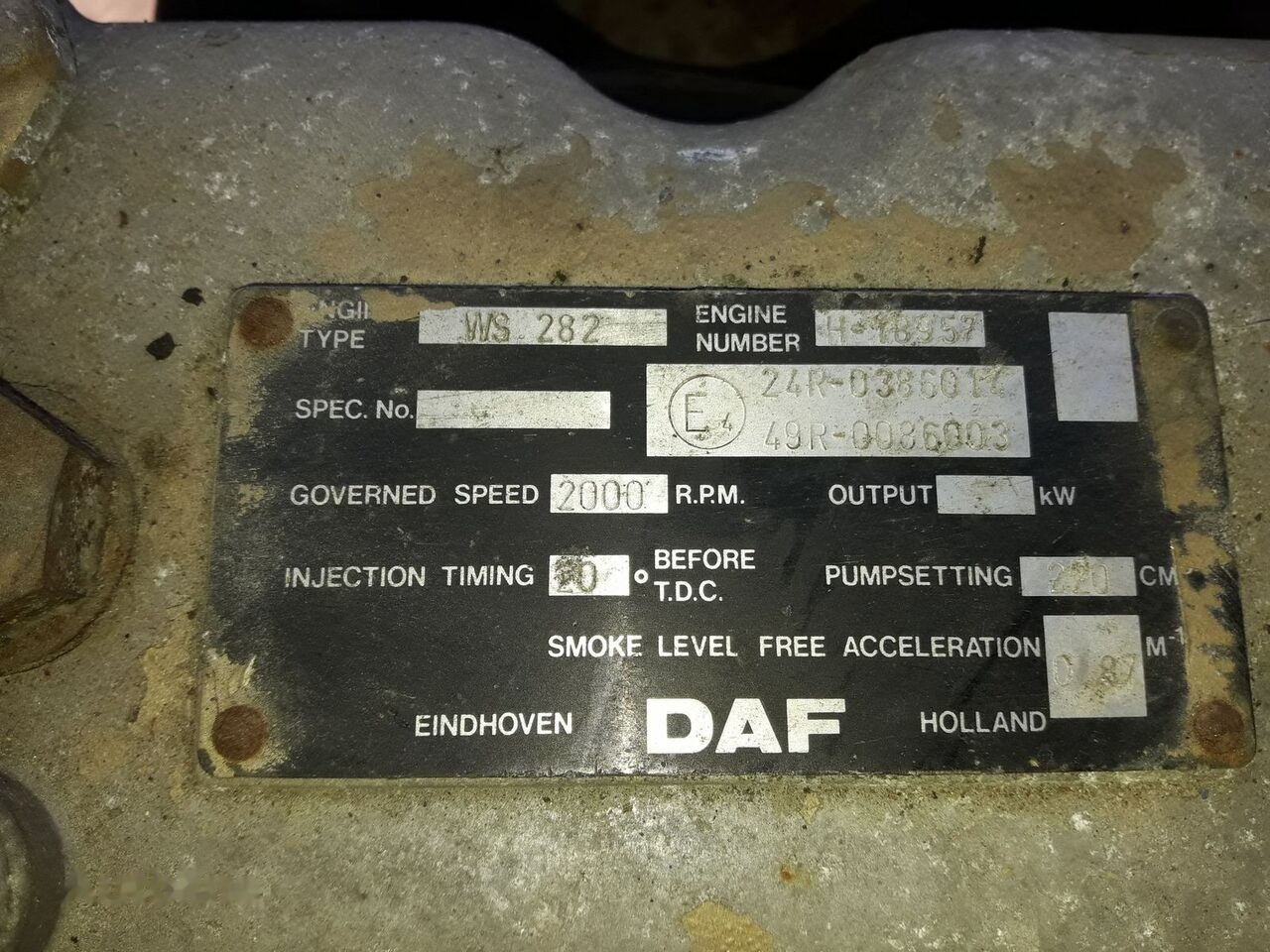 Motor pentru Camion DAF 1160 ATI WS282 350   DAF: Foto 6