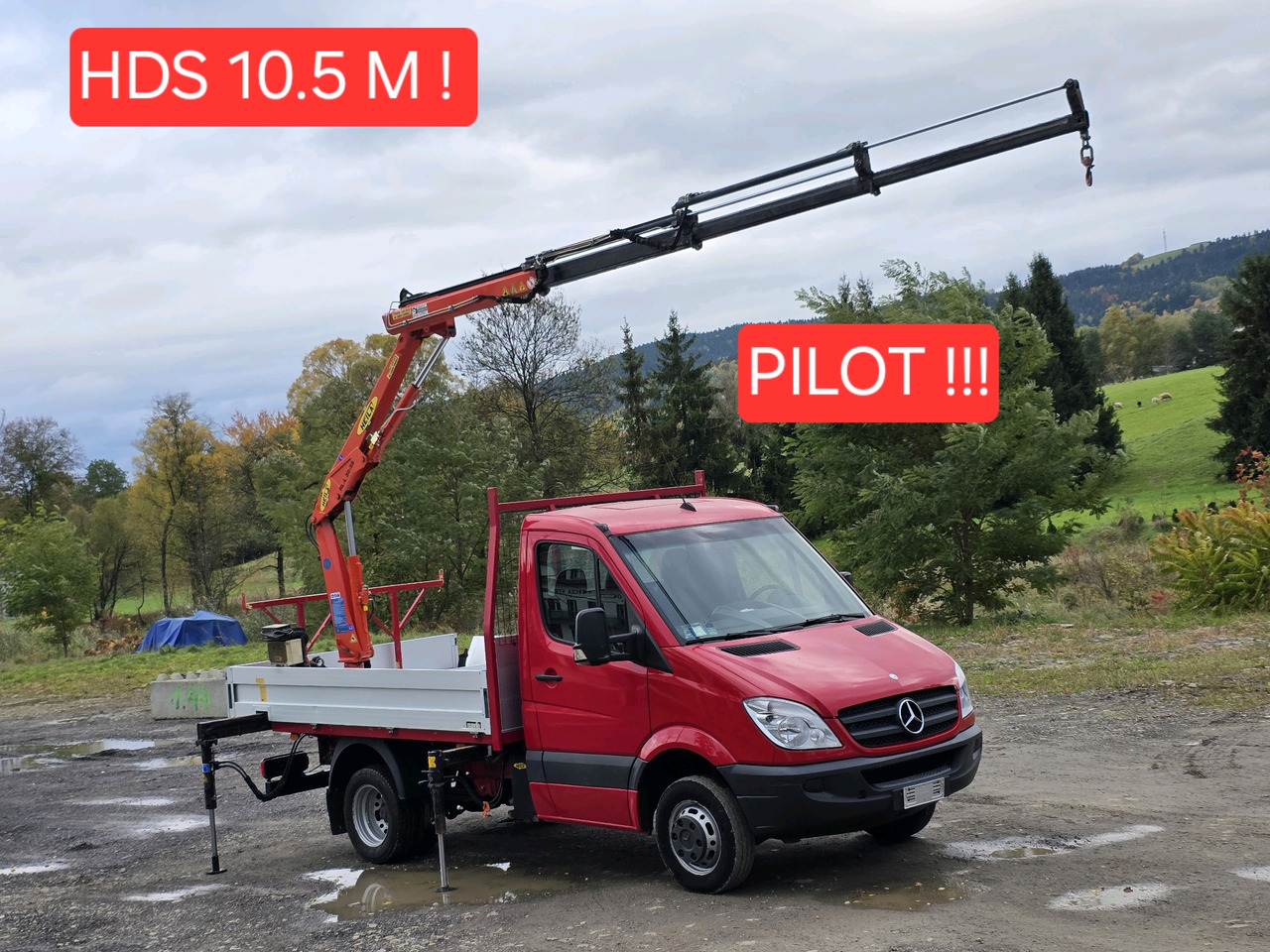 Mercedes-Benz Sprinter 418 CDI Skrzynia +HDS 10.5 M +Pilot ! 87000km ! - Autoutilitară cu platformă: Foto 1 Mercedes-Benz Sprinter 418 CDI Skrzynia +HDS 10.5 M +Pilot ! 87000km ! - Autoutilitară cu platformă: Foto 1