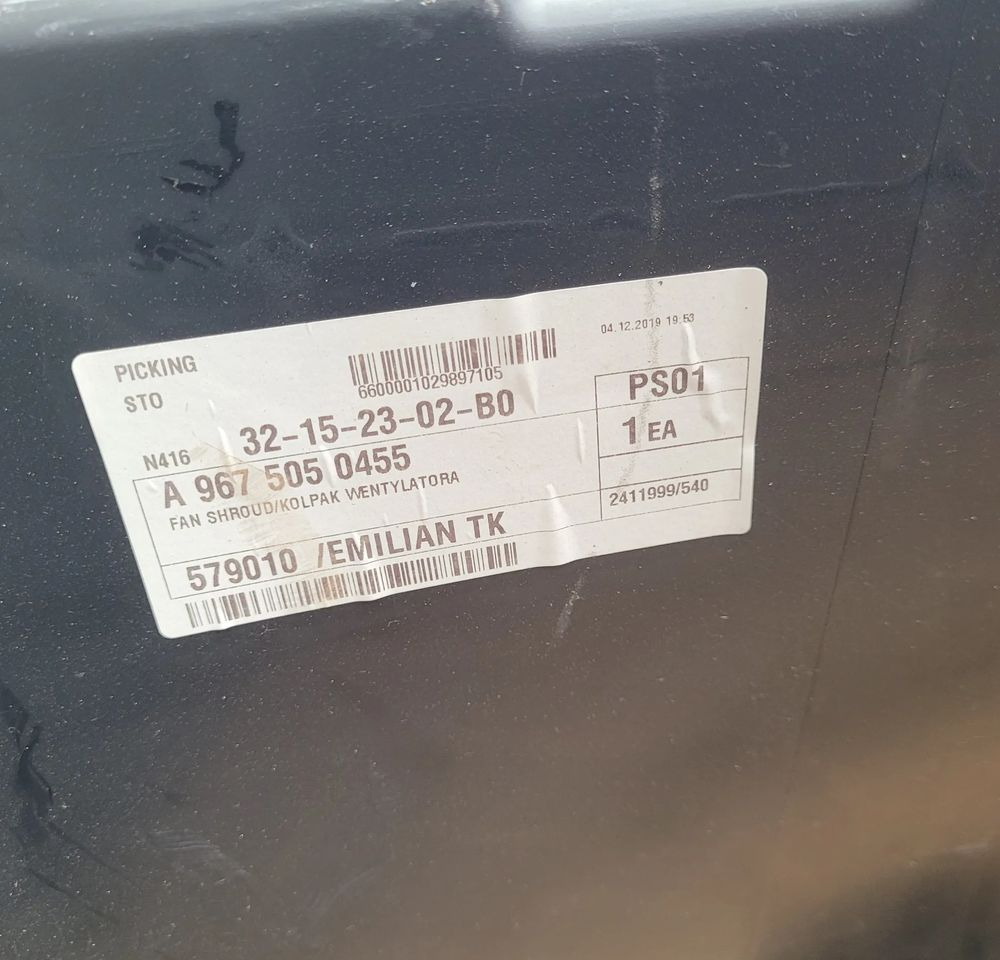 OBUDOWA WENTYLATOR MERCEDES ATEGO E6 A9675050455 ORYGINAŁ CHWALIM116 - Sistem de răcire pentru Camion: Foto 3 OBUDOWA WENTYLATOR MERCEDES ATEGO E6 A9675050455 ORYGINAŁ CHWALIM116 - Sistem de răcire pentru Camion: Foto 3