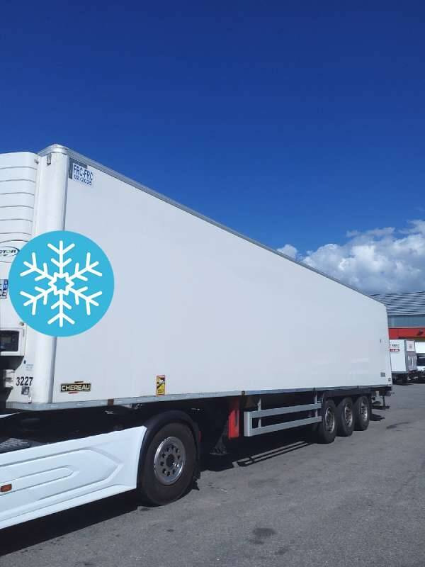 Semi-remorque 3 Essieux FRIGO 38 TONNES HAYON CAISSE CHEREAU GROUPE CARRIER VECTOR 1950 MT - Semiremorcă frigider: Foto 1 Semi-remorque 3 Essieux FRIGO 38 TONNES HAYON CAISSE CHEREAU GROUPE CARRIER VECTOR 1950 MT - Semiremorcă frigider: Foto 1