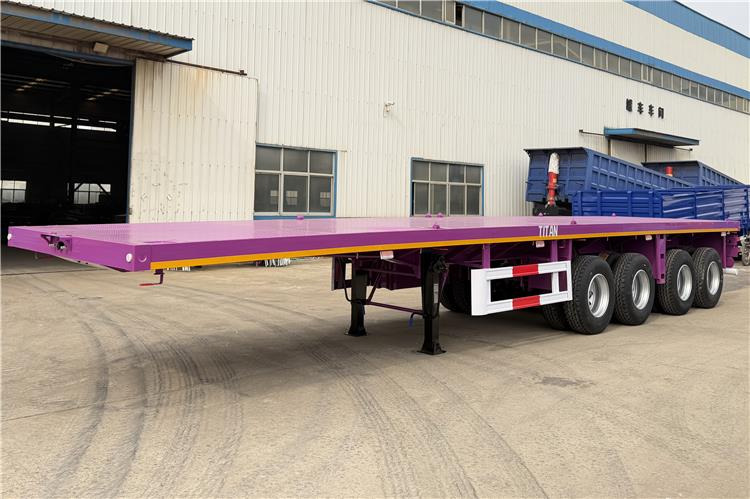 TITAN 4 Axle 40ft Flatbed Semi Trailer for Sale In Guam - Semiremorcă platformă: Foto 1 TITAN 4 Axle 40ft Flatbed Semi Trailer for Sale In Guam - Semiremorcă platformă: Foto 1