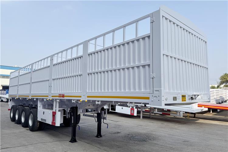 TITAN 4 Axle 80 Ton Fence Cargo Truck Trailer for Sale in Nigeria - Semiremorcă transport animale: Foto 1 TITAN 4 Axle 80 Ton Fence Cargo Truck Trailer for Sale in Nigeria - Semiremorcă transport animale: Foto 1