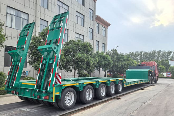 TITAN Hydraulic Extendable Low Bed Trailer for Sale in Kazakhstan - Semiremorcă transport agabaritic: Foto 3 TITAN Hydraulic Extendable Low Bed Trailer for Sale in Kazakhstan - Semiremorcă transport agabaritic: Foto 3