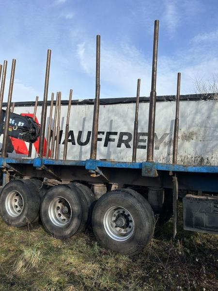 Semiremorcă transport busteni Diebolt grue avec grappin rotatif: Foto 7