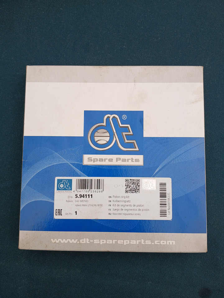 Pistonrings DT 594111 for DAF 683563 - Piston/ Inel/ Bucşă: Foto 1 Pistonrings DT 594111 for DAF 683563 - Piston/ Inel/ Bucşă: Foto 1