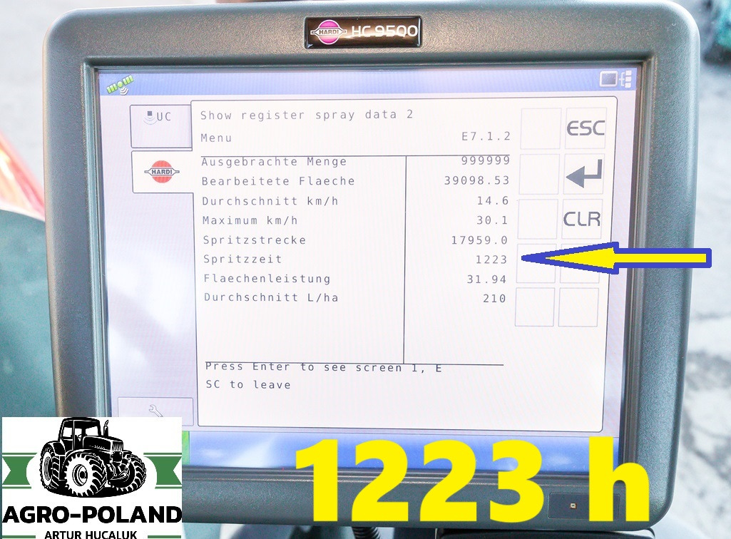 HARDI ALPHA 4100 EVO - 2014 ROK - H-165 CM - 1223 h - AUTOPILOT - 40 km/h - 24 M - Mașină de erbicidat autopropulsata: Foto 2 HARDI ALPHA 4100 EVO - 2014 ROK - H-165 CM - 1223 h - AUTOPILOT - 40 km/h - 24 M - Mașină de erbicidat autopropulsata: Foto 2