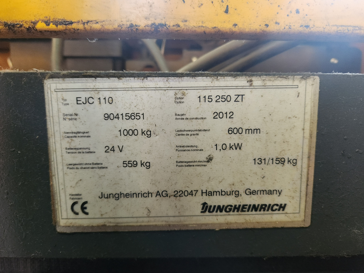 JUNGHEINRICH EJC110 250ZT - Transpalet la mare înălţime: Foto 3 JUNGHEINRICH EJC110 250ZT - Transpalet la mare înălţime: Foto 3
