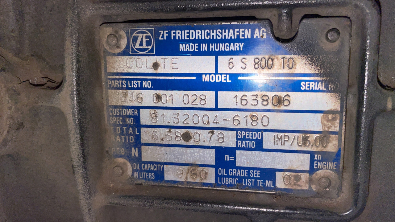 SKRZYNIA BIEGÓW MAN TGL 6S800TO 6 S 800 TO 331 TYS KM - Cutie de viteze pentru Camion: Foto 4 SKRZYNIA BIEGÓW MAN TGL 6S800TO 6 S 800 TO 331 TYS KM - Cutie de viteze pentru Camion: Foto 4