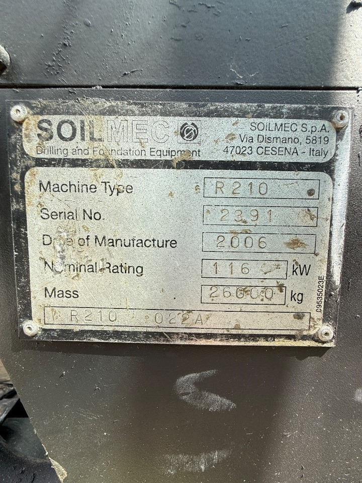 Soilmec R 210 - Sonetă: Foto 4 Soilmec R 210 - Sonetă: Foto 4