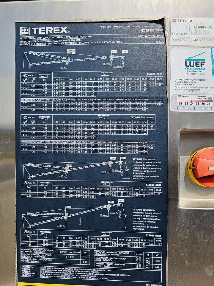 TEREX 32 - Macara autoridicatoare: Foto 2 TEREX 32 - Macara autoridicatoare: Foto 2