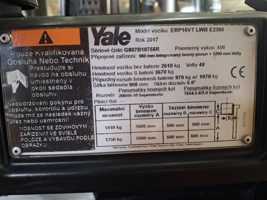 Yale ERP 16 VT - Electrostivuitor: Foto 2 Yale ERP 16 VT - Electrostivuitor: Foto 2