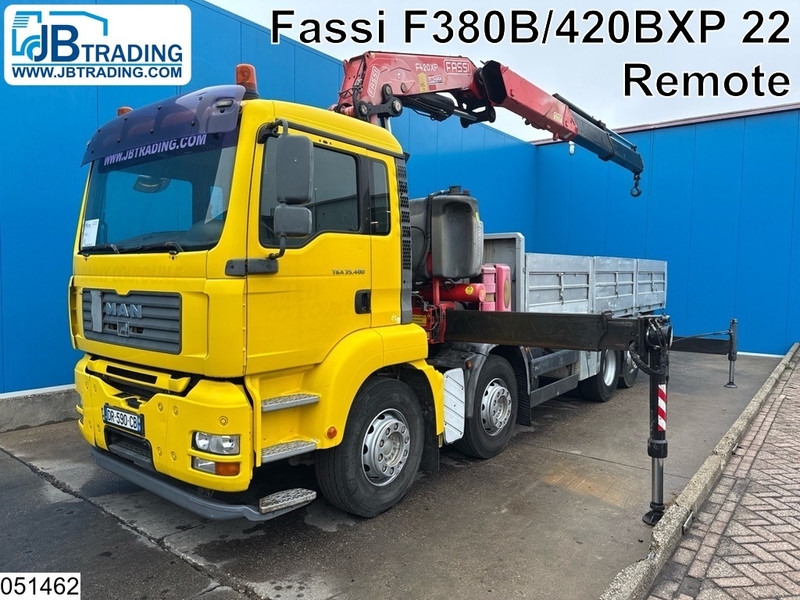 MAN TGA 35 400 8x2, Handgeschakeld, Fassi, Remote - Camion platformă, Camion cu macara: Foto 1 MAN TGA 35 400 8x2, Handgeschakeld, Fassi, Remote - Camion platformă, Camion cu macara: Foto 1