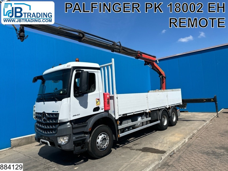 Mercedes-Benz Arocs 2640 6X4, EURO 6, Steel suspension, Retarder - Camion platformă, Camion cu macara: Foto 1 Mercedes-Benz Arocs 2640 6X4, EURO 6, Steel suspension, Retarder - Camion platformă, Camion cu macara: Foto 1