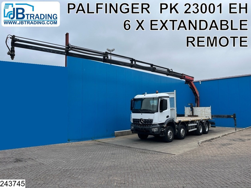Mercedes-Benz Arocs 3240 8X4, EURO 6, Steel suspension, Palfinger - Camion platformă, Camion cu macara: Foto 1 Mercedes-Benz Arocs 3240 8X4, EURO 6, Steel suspension, Palfinger - Camion platformă, Camion cu macara: Foto 1