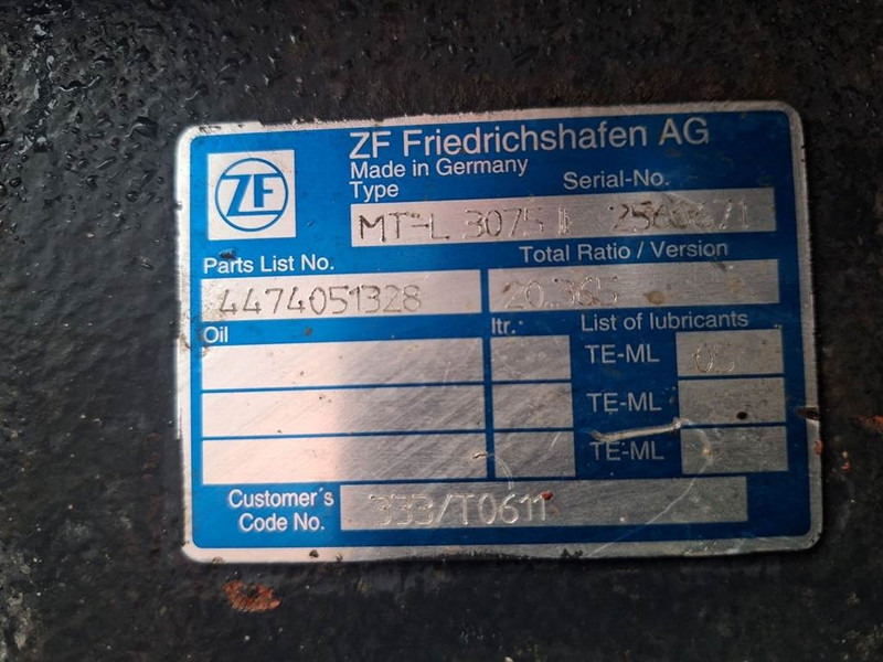 JCB 333/T0611-ZF MT-L3075II-4474051328-Axle/Achse/As - Punte şi piese pentru Utilaje constructii: Foto 5 JCB 333/T0611-ZF MT-L3075II-4474051328-Axle/Achse/As - Punte şi piese pentru Utilaje constructii: Foto 5