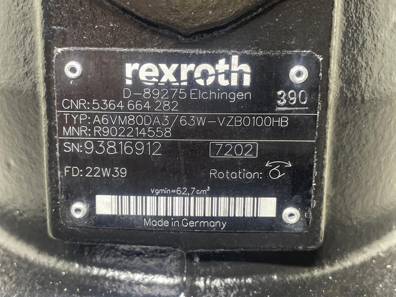 Terex TL210-5364664282-Rexroth A6VM80-Drive motor - Hidraulică pentru Utilaje constructii: Foto 5 Terex TL210-5364664282-Rexroth A6VM80-Drive motor - Hidraulică pentru Utilaje constructii: Foto 5