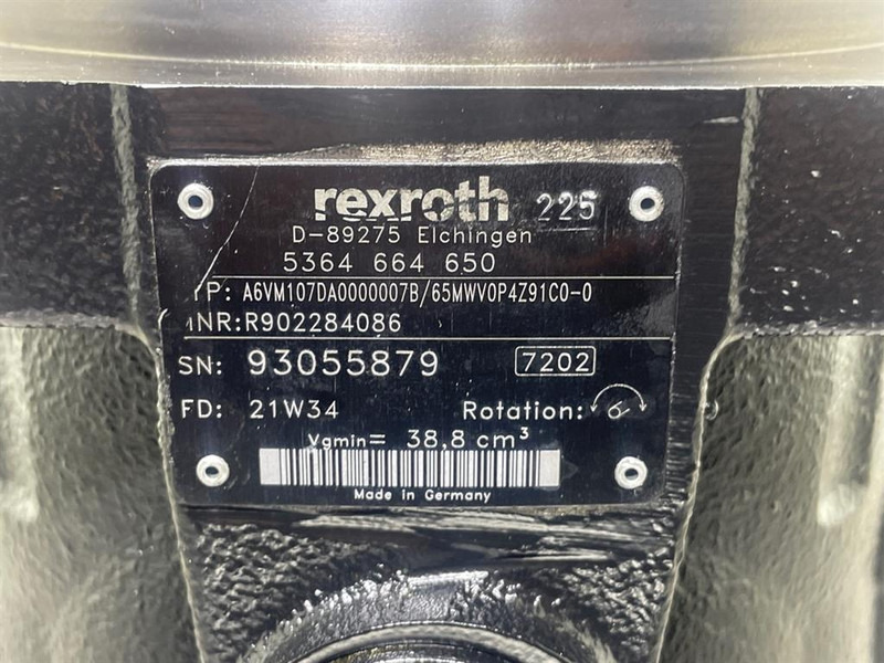 Terex/Yanmar 5364664650-Rexroth A6VM107DA-Drive mo - Hidraulică pentru Utilaje constructii: Foto 5 Terex/Yanmar 5364664650-Rexroth A6VM107DA-Drive mo - Hidraulică pentru Utilaje constructii: Foto 5