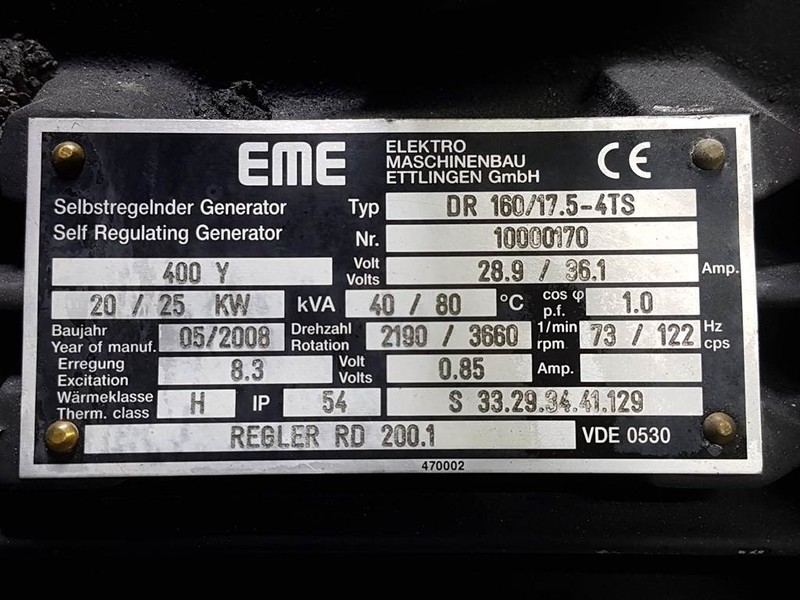 Vögele VISION 5100-2/5103-2-EME DR160/17.5-4TS-Generator - Generator electric: Foto 3 Vögele VISION 5100-2/5103-2-EME DR160/17.5-4TS-Generator - Generator electric: Foto 3