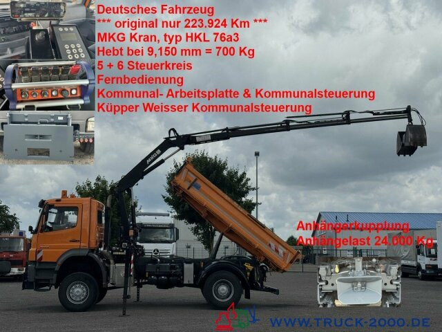 Mercedes-Benz Axor 2133 4x4 Kipper Kran Winterdienstausstat. - Camion basculantă, Camion cu macara: Foto 1 Mercedes-Benz Axor 2133 4x4 Kipper Kran Winterdienstausstat. - Camion basculantă, Camion cu macara: Foto 1