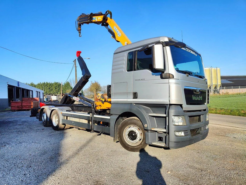 MAN TGX 26.400 6x2 Euro5 Container LEEBUR + Crane Effer 145 - Camion cu cârlig, Camion cu macara: Foto 2 MAN TGX 26.400 6x2 Euro5 Container LEEBUR + Crane Effer 145 - Camion cu cârlig, Camion cu macara: Foto 2