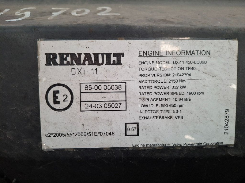 Renault DXI11-450HP - Motor: Foto 5 Renault DXI11-450HP - Motor: Foto 5