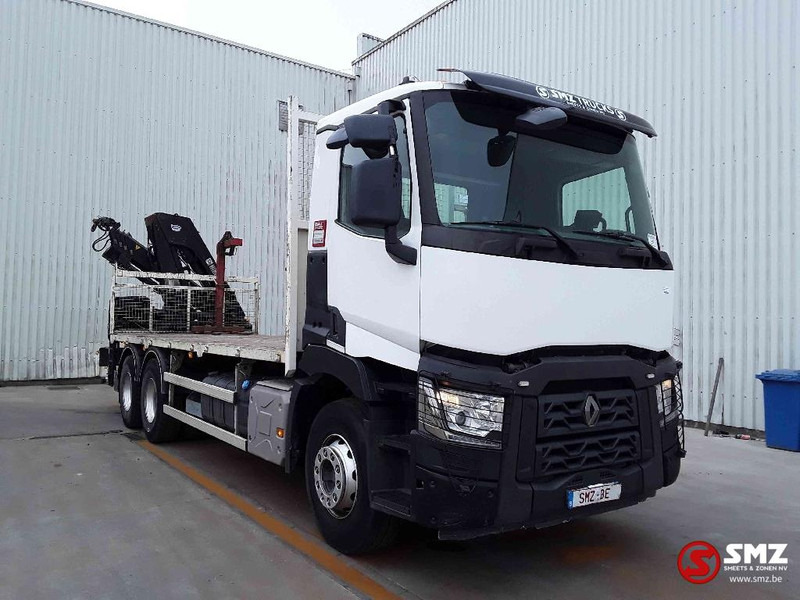 Renault C 380 hiab 188-3 remote - Camion platformă, Camion cu macara: Foto 1 Renault C 380 hiab 188-3 remote - Camion platformă, Camion cu macara: Foto 1